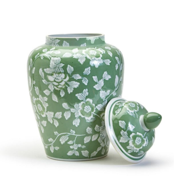 Countryside Hand-Painted Temple Jar - Porcelain