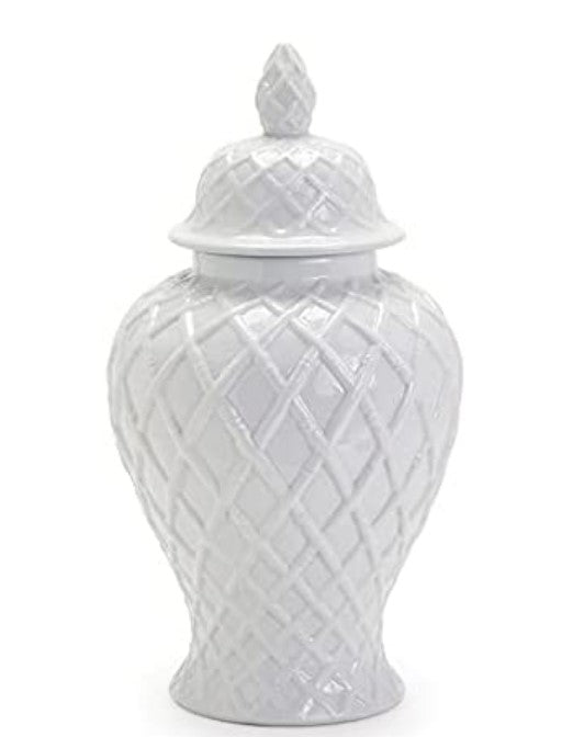 Textured Ginger Jar - Light Blue - Choose from Small, Large andd X-Large